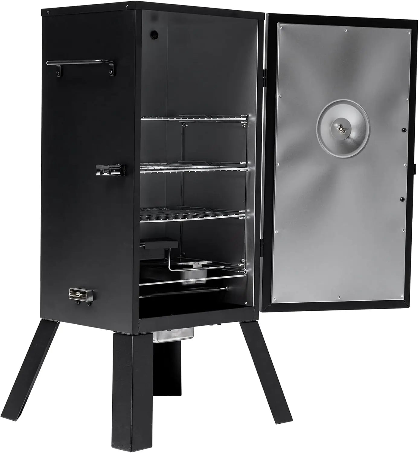 30 Inch Electric Vertical BBQ Smoker With Analog Control And 535 Sq In Cooking
