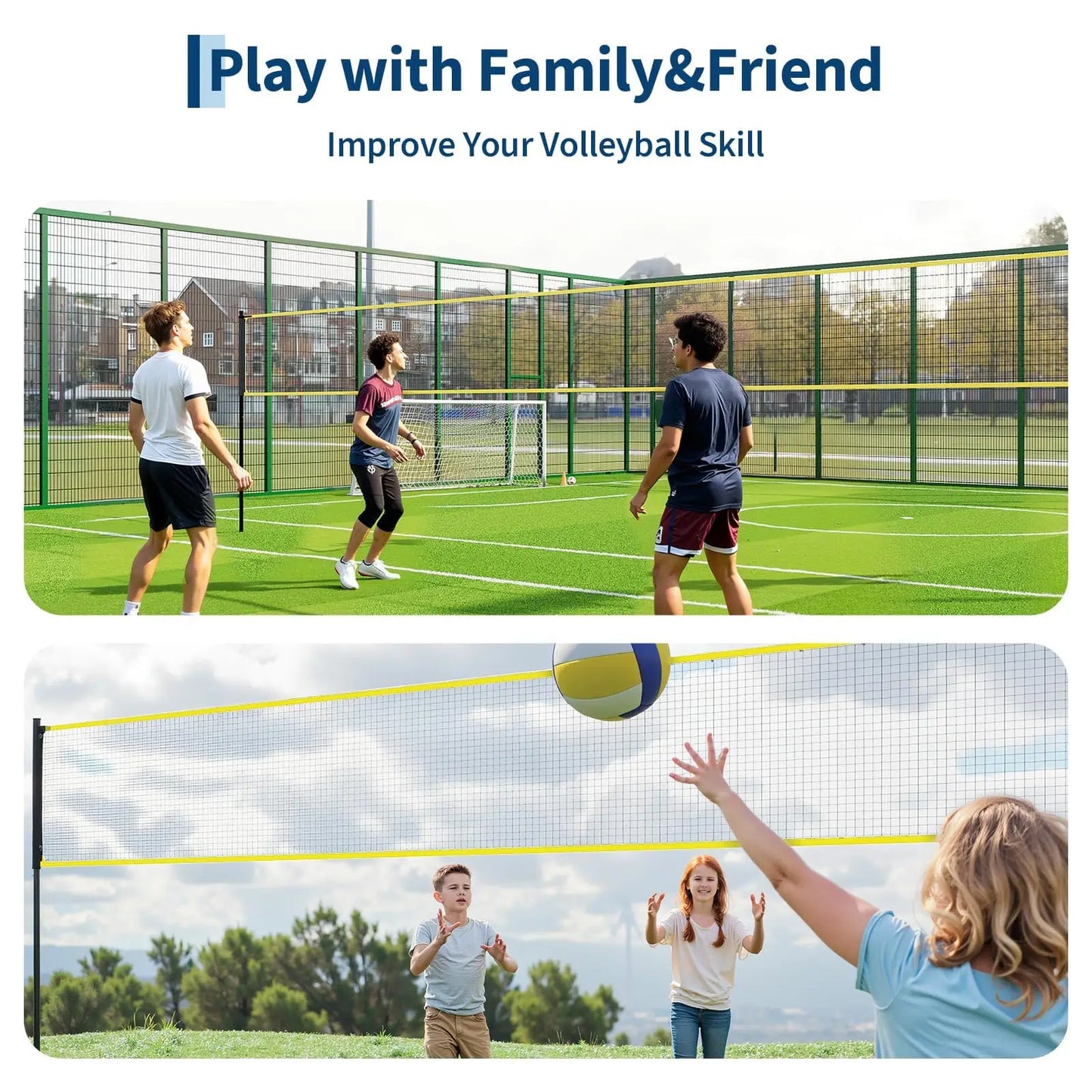 Take your outdoor volleyball game to the next level with this 32 Ft Freestanding Net Set, designed for fast setup, durable play, and versatile outdoor fun.