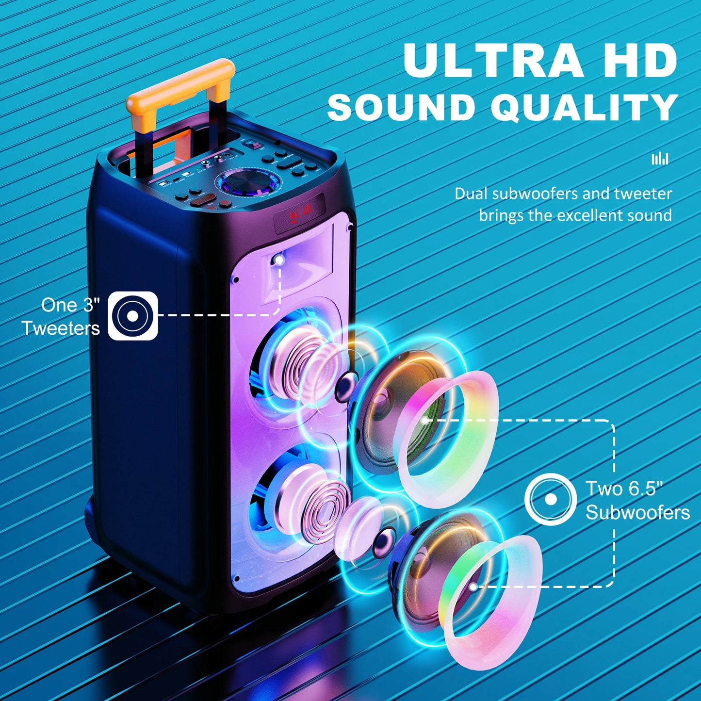 Turn every gathering into a show-stopping party with the FanFun T8 Karaoke System, designed to empower you to sing, share, and shine on any stage.