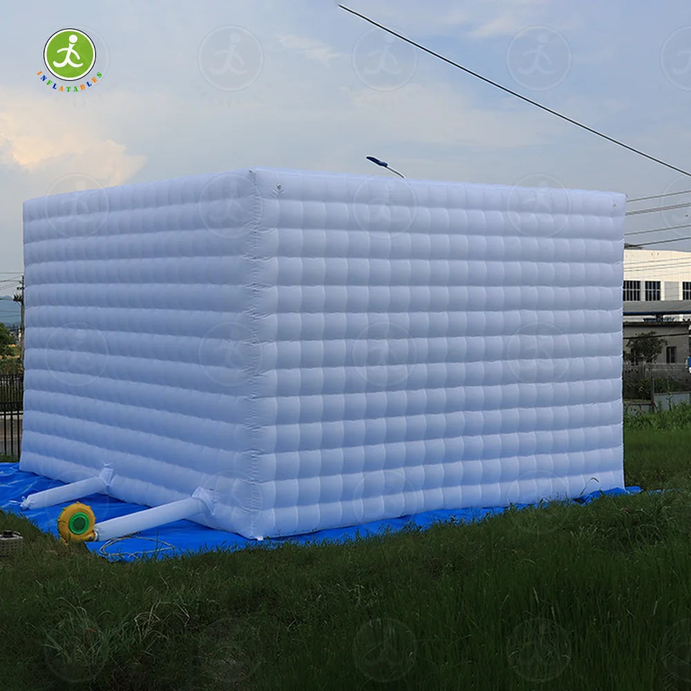 6m Winter Inflatable Nightclub Tent With Blower White Party Music Bar