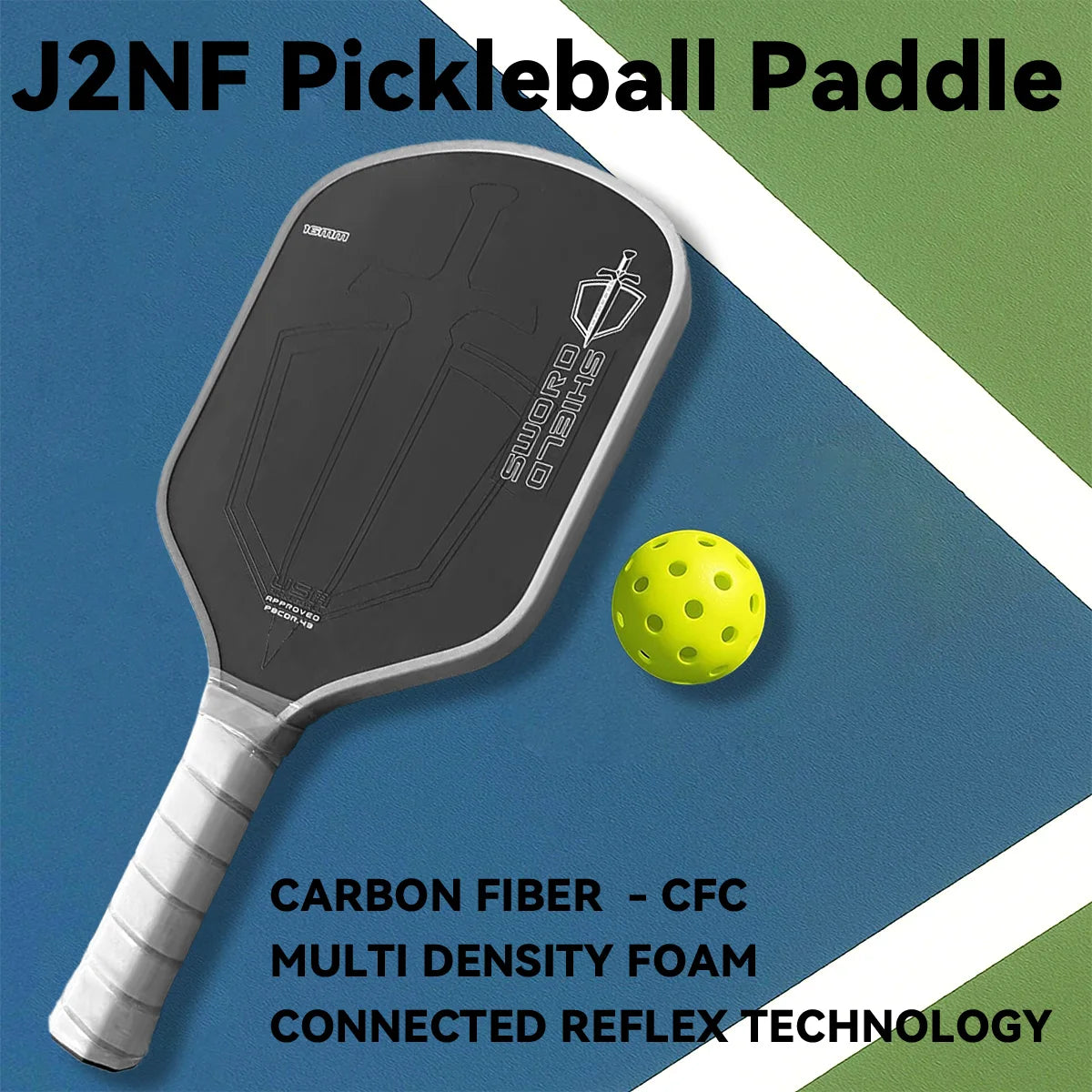 Azgairit Pickleball Paddle Sword And Shield J2NFT Gen Four Point Five EPP Core