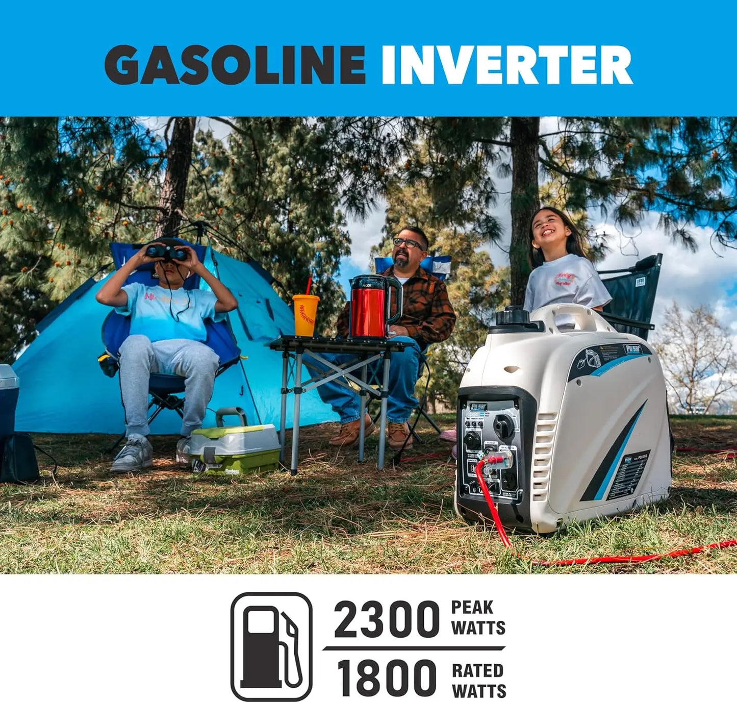 XMSJ PG2300iS 2300W Portable Gas Inverter Generator USB Port Parallel CARB