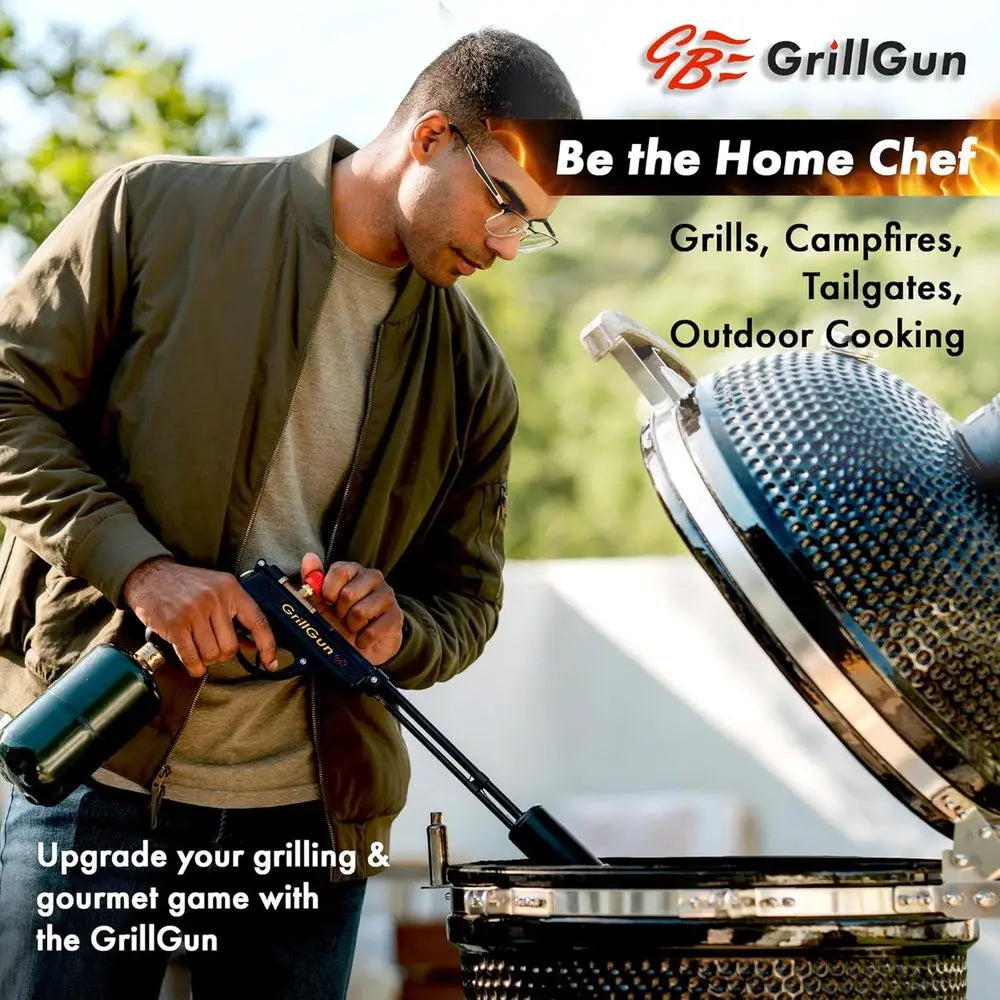 Ignite your charcoal and power through grilling with the XMSJ handheld propane charcoal torch, delivering a rapid 400000 BTU flame from spark to sear.