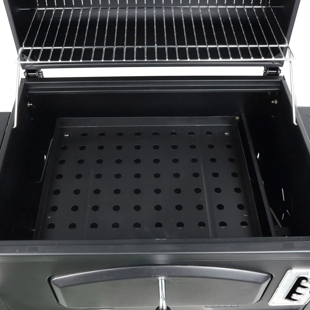 Grill Boss 24 Inch Charcoal BBQ Grill With Built In Thermometer Black
