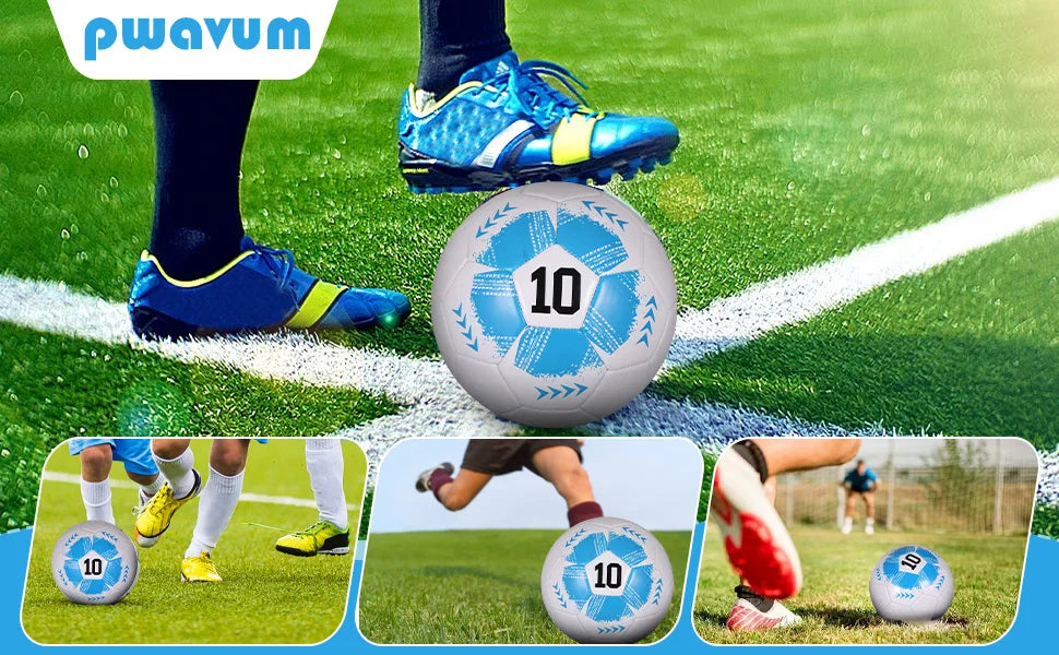 Stand out on the field with this four-layer waterproof PU soccer ball, engineered for your reliable performance in training and matches.