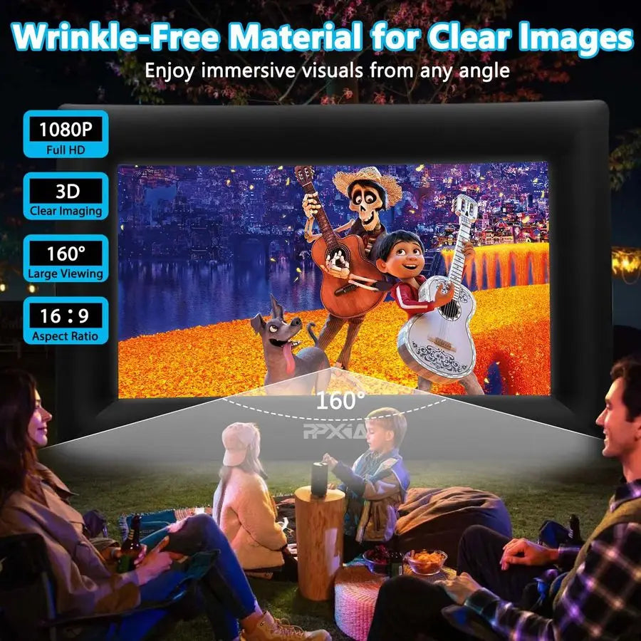 XMSJ Outdoor Inflatable 20ft Movie Screen For Front And Rear Projection