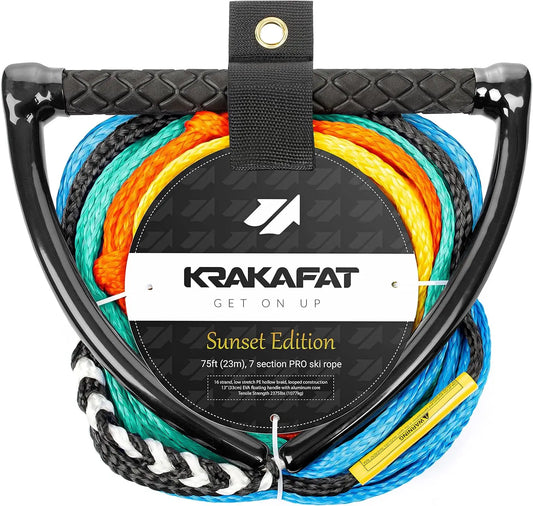 75ft Adjustable Water Ski Rope With Floating Handle For Wakeboarding And Tubing