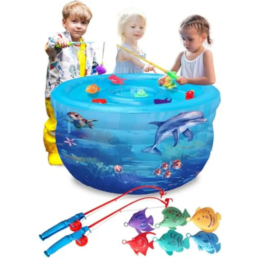Baby Outdoor Water Table Toddler Playset With Fishing Pole Toys