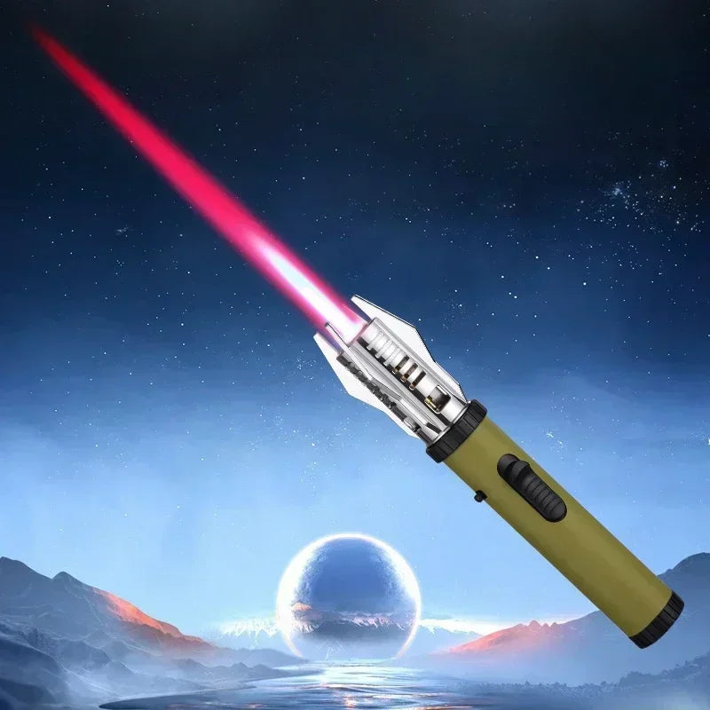 Unleash the power of fire in your hands with the KYJG Lightsaber Torch Lighter, a futuristic tool that pairs bold style with high heat performance.