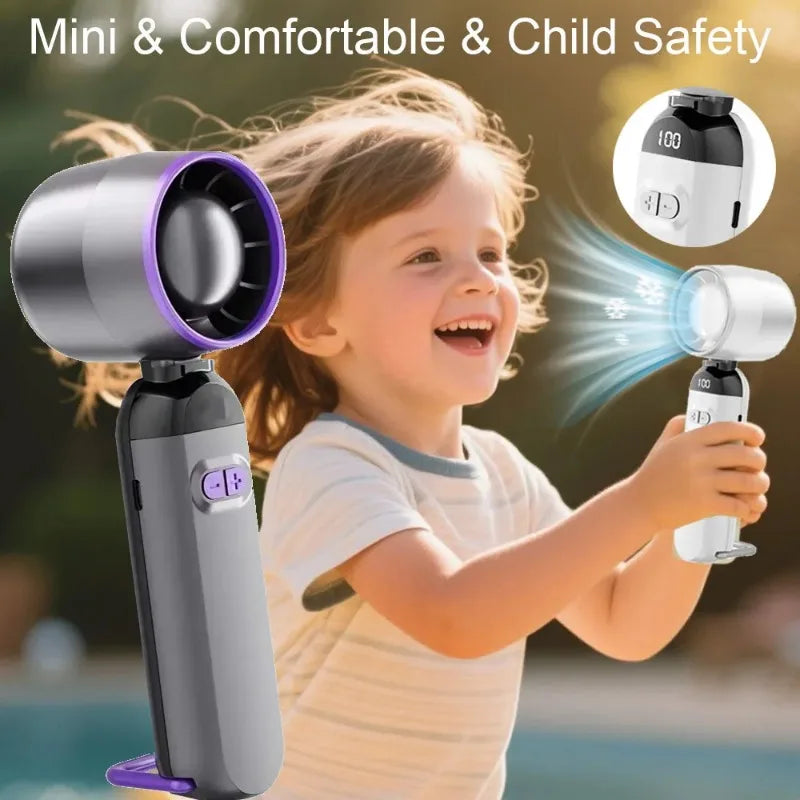 Stay cool anywhere with this versatile 3-in-1 handheld fan designed for quick relief, everyday use, and travel.