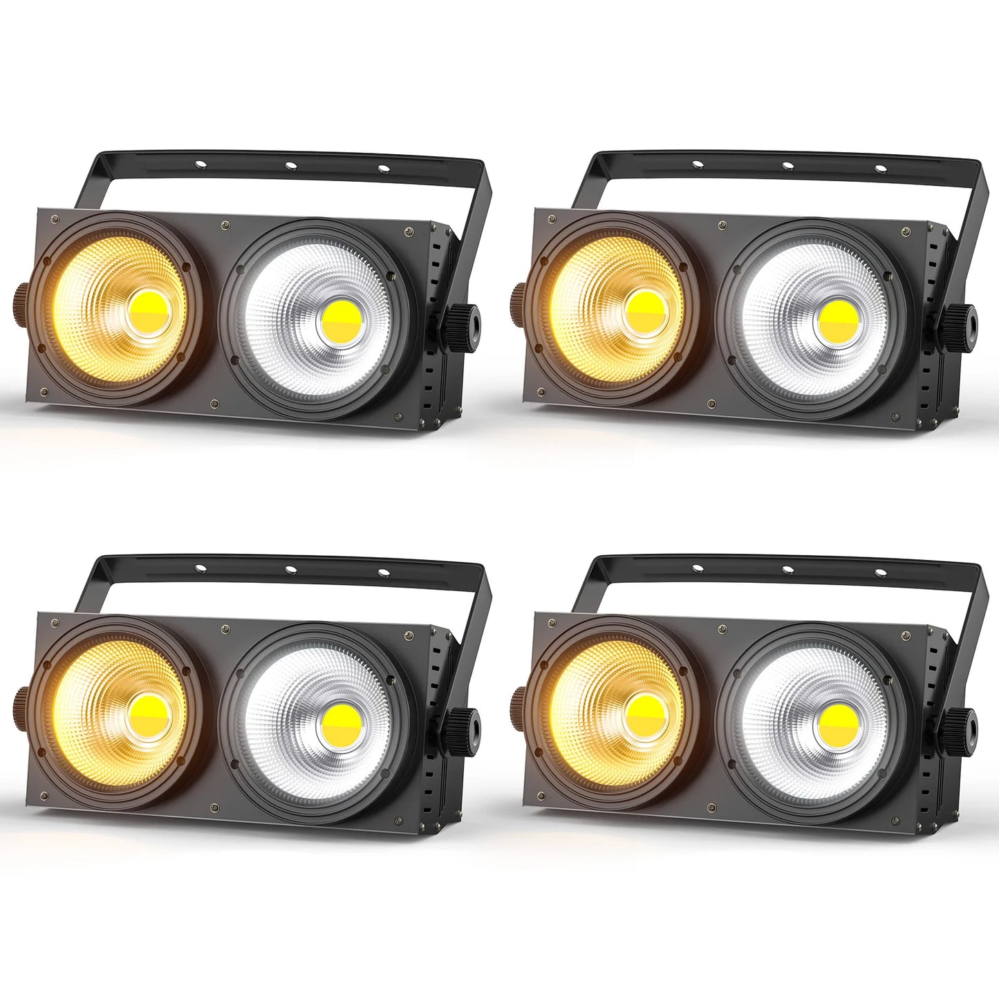 From U'King, four 200W COB Par Lights empower you with blazing, versatile stage illumination.