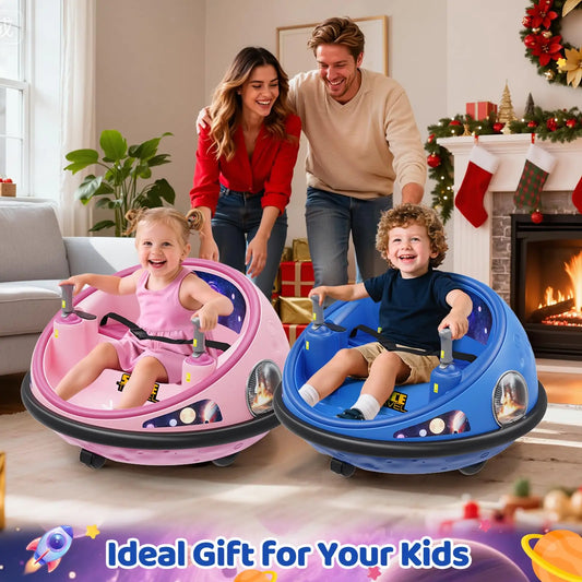 Spin into endless fun with this versatile 360 degree spinning kids electric bumper car that delivers safe, exhilarating play for indoors or outdoors, featuring easy to use controls for you, bright LED lights, and fuss free charging for hours of smiles.