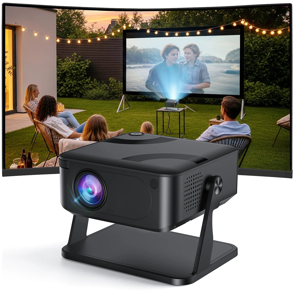 Experience cinema-quality imagery anywhere with the UHOST portable projector, delivering native 1080p clarity and Android 11 versatility.