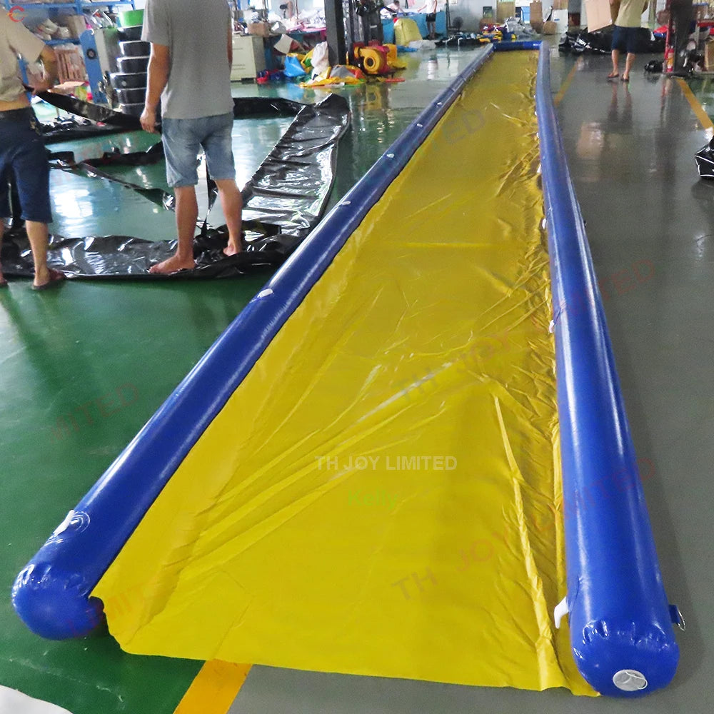 TH Commercial Quality Long Water Street Slide Inflatable Slip Slide With Pool