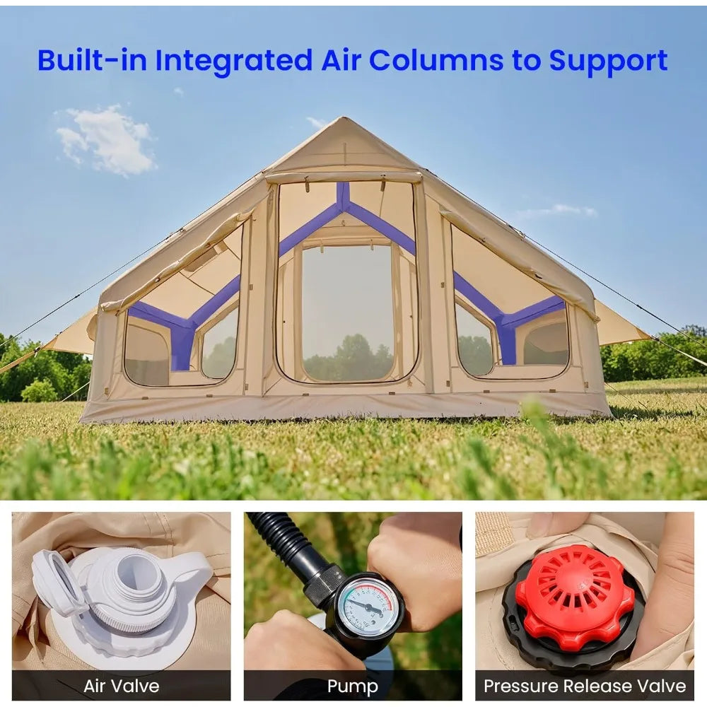 Set up camp faster than ever with this inflatable tent that pops into place in minutes.