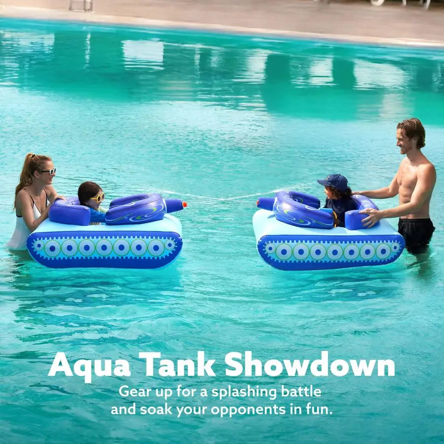 Inflatable Tank Pool Floats For Kids With Water Gun Battle Toy