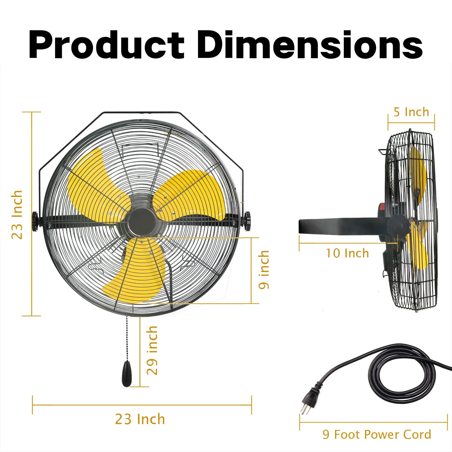 From HICFM, this rugged 18 inch wall mount fan delivers massive airflow for busy workshops.