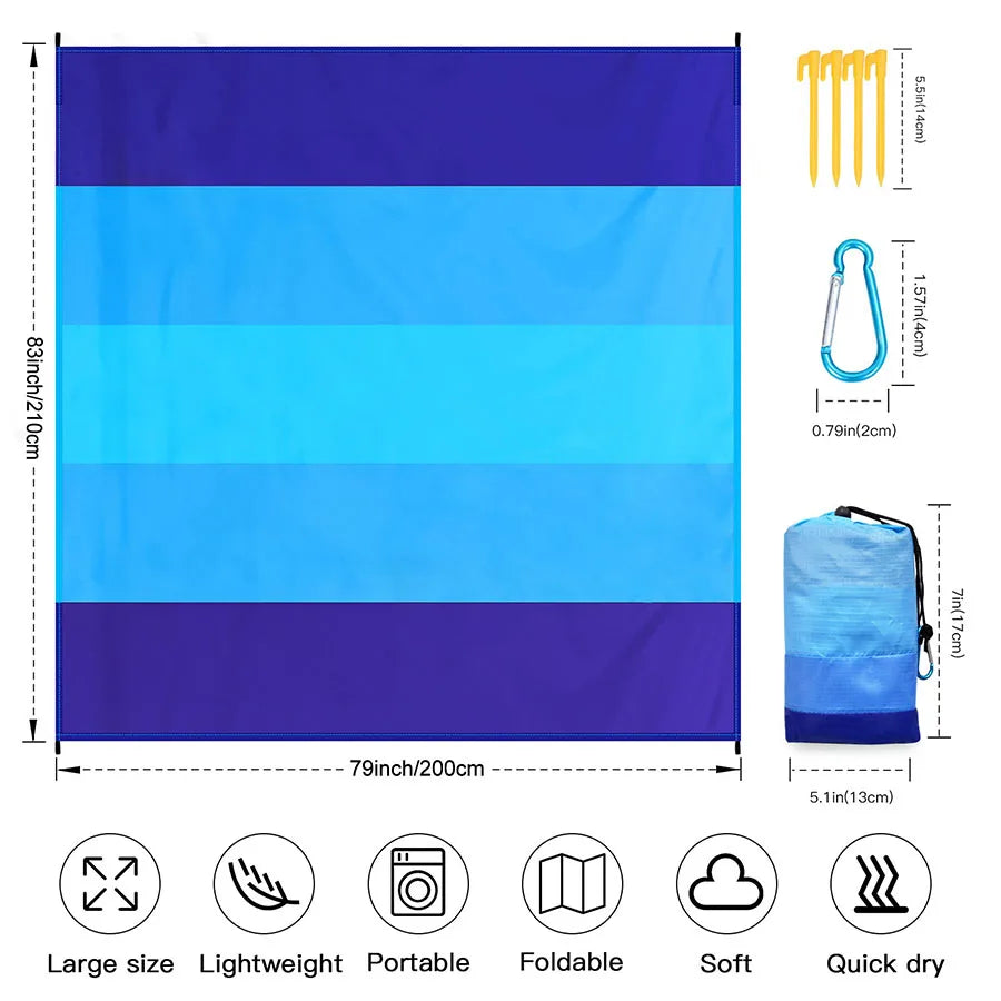 Meet NONECN Beach Blanket, a versatile waterproof and sandproof mat that makes every outdoor moment comfortable, clean, and carefree from beach days to camping nights.