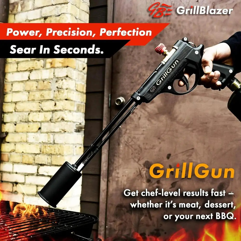 Ignite your charcoal and power through grilling with the XMSJ handheld propane charcoal torch, delivering a rapid 400000 BTU flame from spark to sear.
