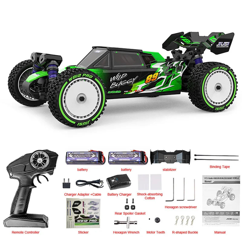 Feel the adrenaline of high speed off road racing with the WB12 PRO 1 12 RC car from JIUSICE.