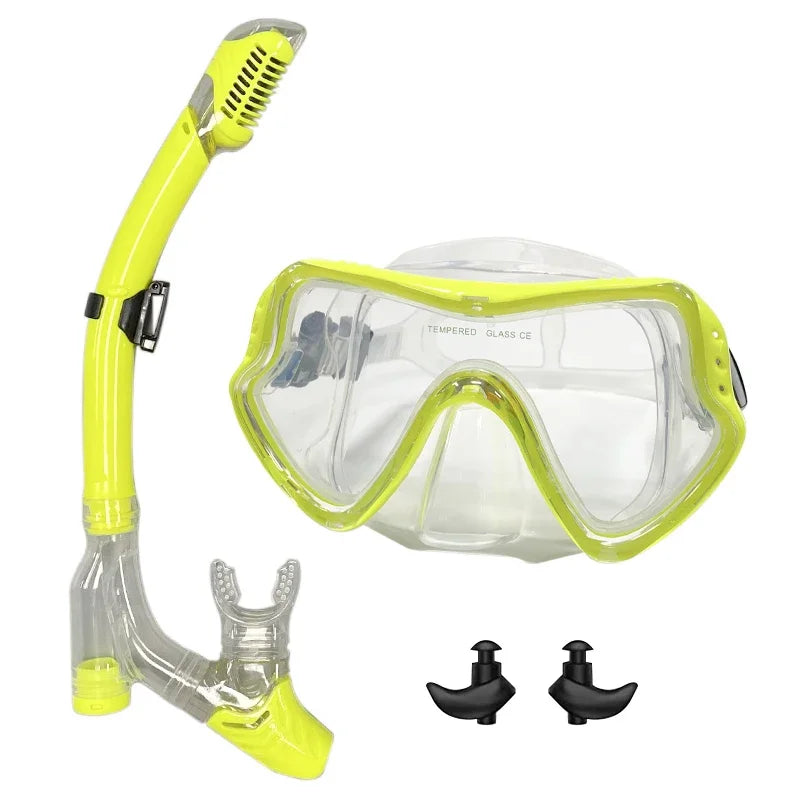 Explore clear underwater views with the QYQ diving mask and snorkel set that gives you comfort and versatility.