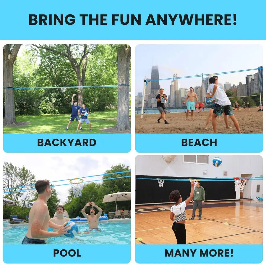 BALL Portable Adjustable Height Floating Basketball Hoop For Outdoor Yard