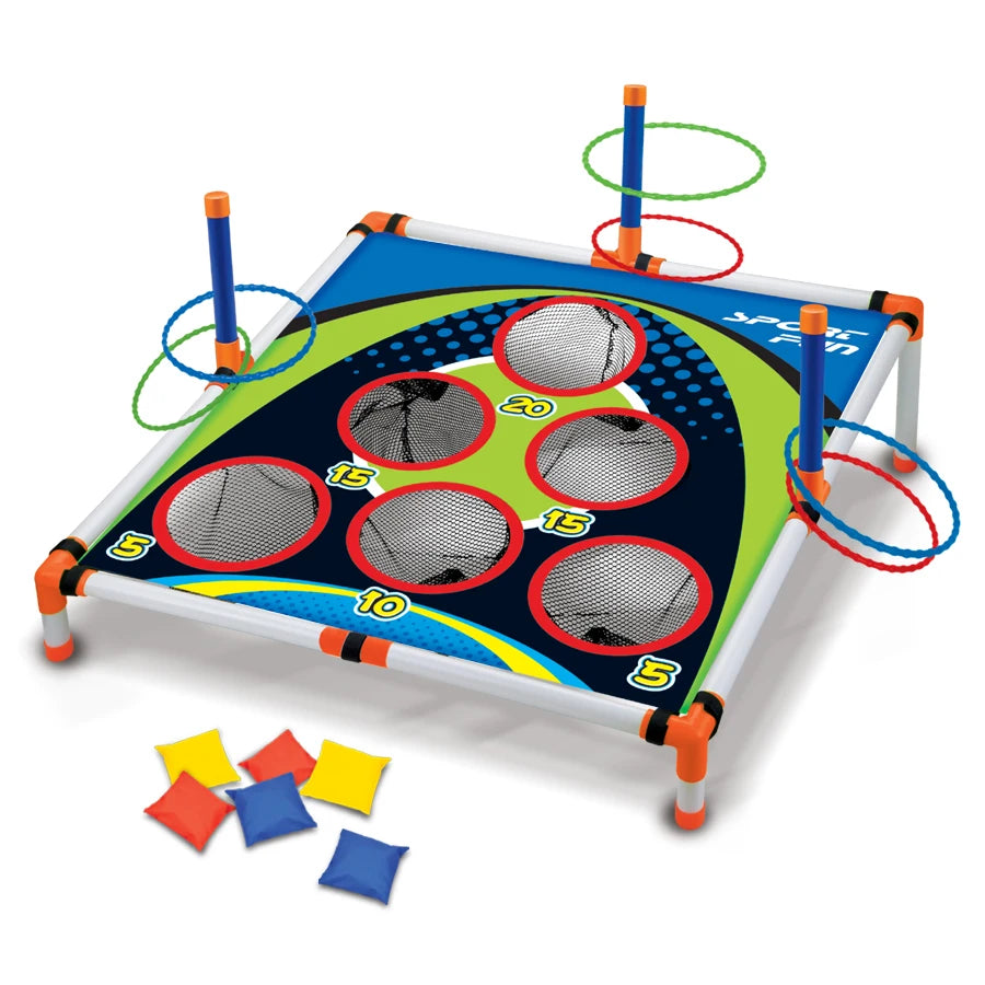 Turn your outdoor gatherings into lively rivalry and laughter with this portable cornhole circle set for backyard parties, parks, and camps.