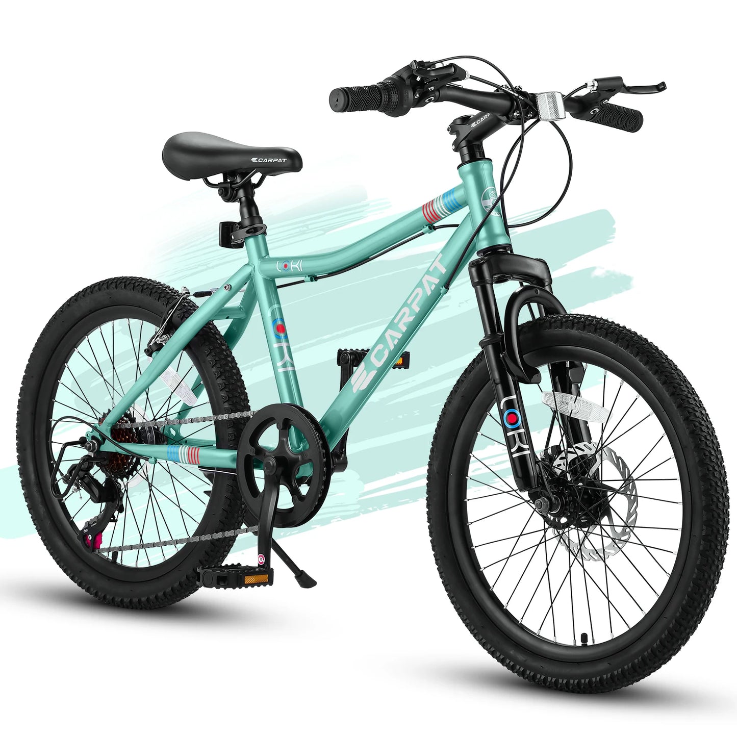 Equip your child for exciting outdoor adventures with the Ecarpat 20 Inch Kids Mountain Bike, built for safety, control, and growing confidence.