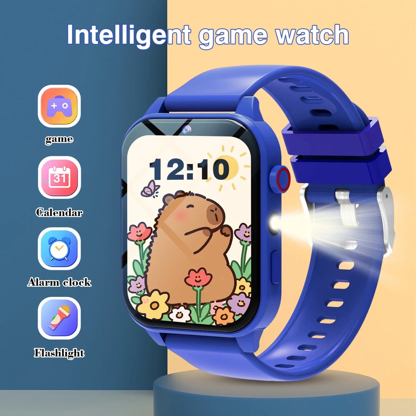 Odelettevcy Kids Smart Watch With 18 Games Camera Waterproof Sleep Monitoring