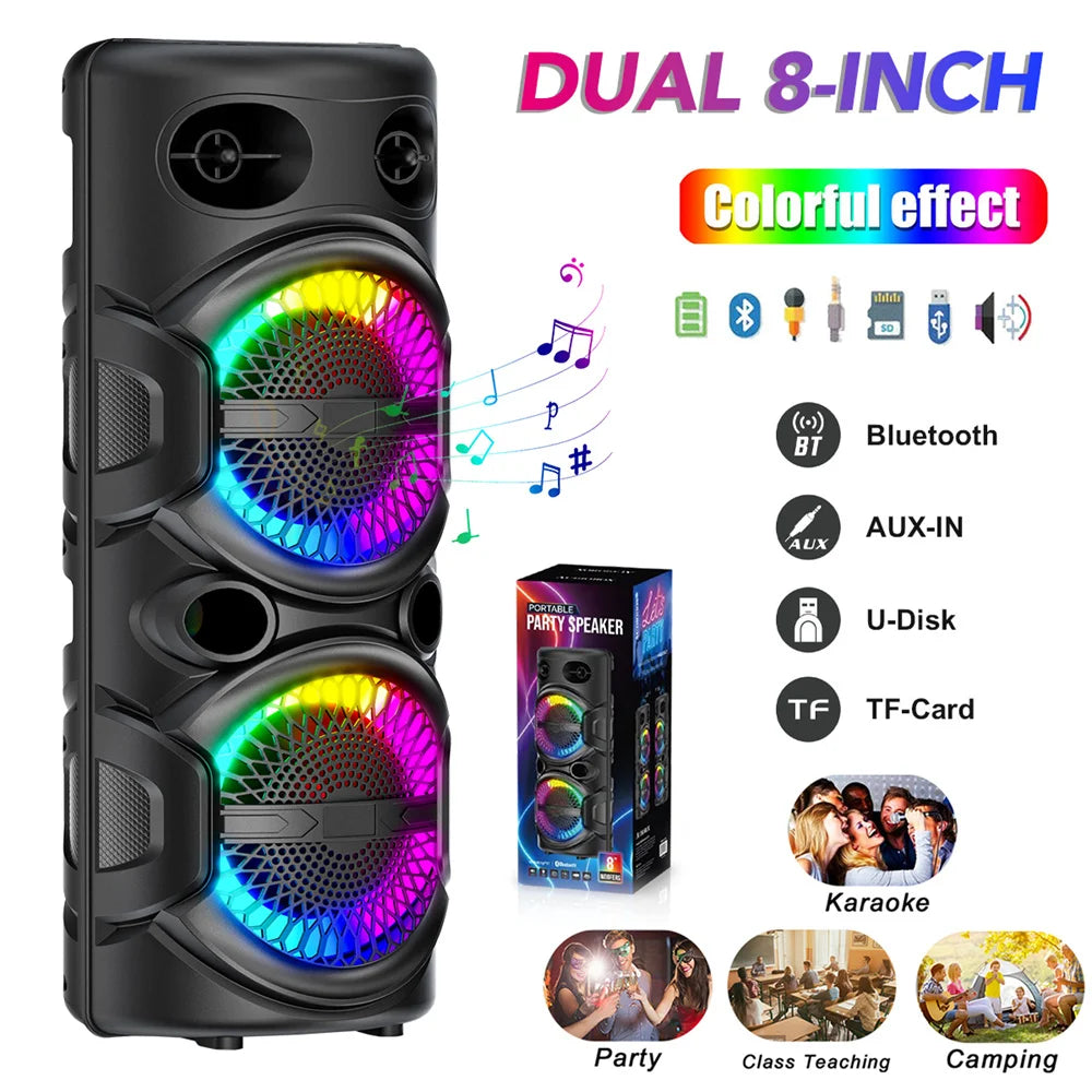 CURUK 3000W Portable Bluetooth Speaker Subwoofer For Karaoke Parties