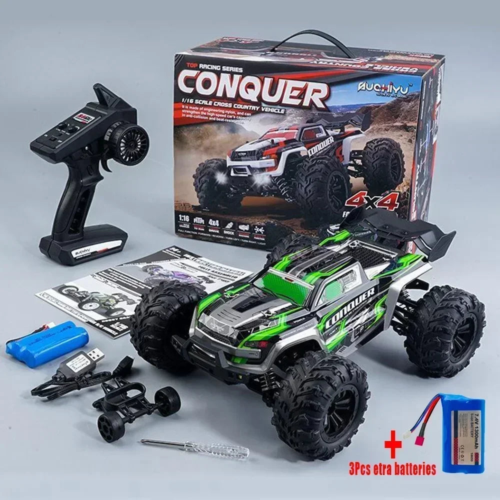 WDSZKMYFCE 1To16 Scale Large RC Car 50kmh High Speed 4WD Off Road Monster Truck