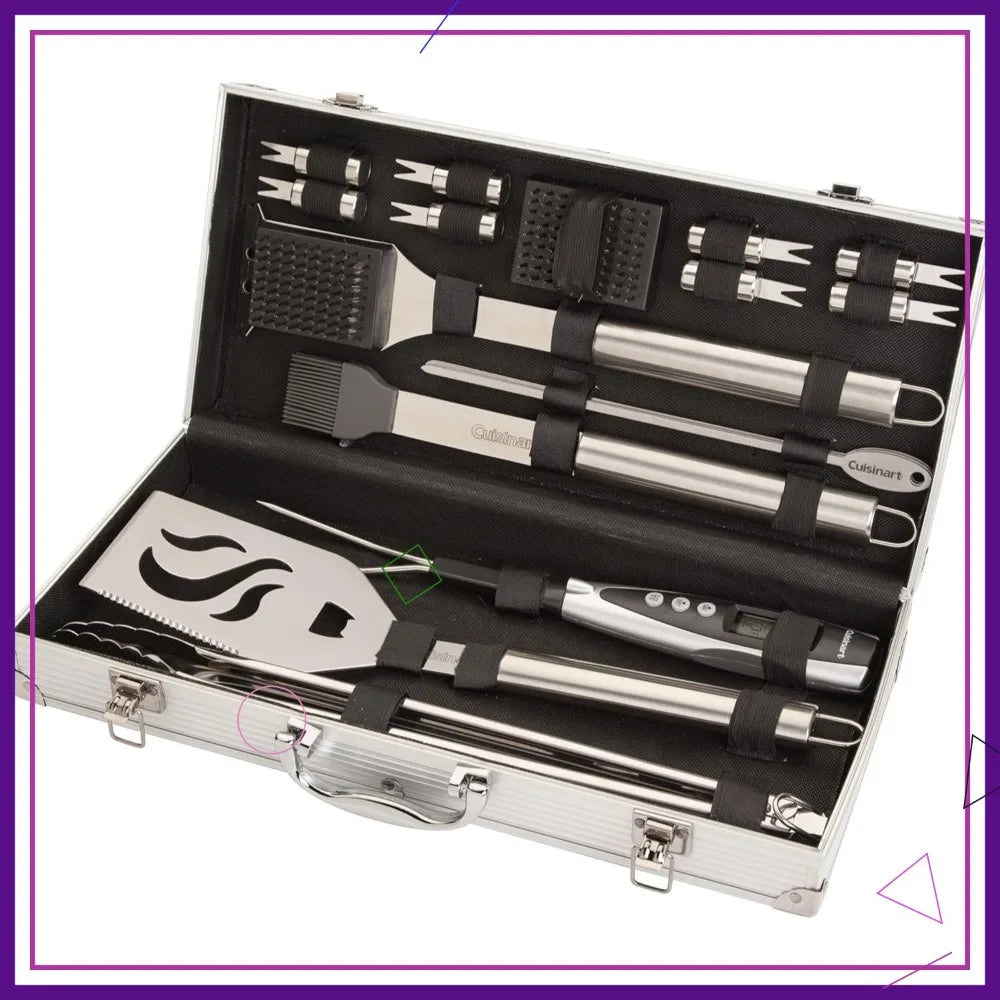 Elevate your outdoor cooking with a premium, 20-piece grill tool set that combines durable stainless steel, thoughtful design, and a rugged aluminum case for effortless organization, storage, and premium gifting potential.