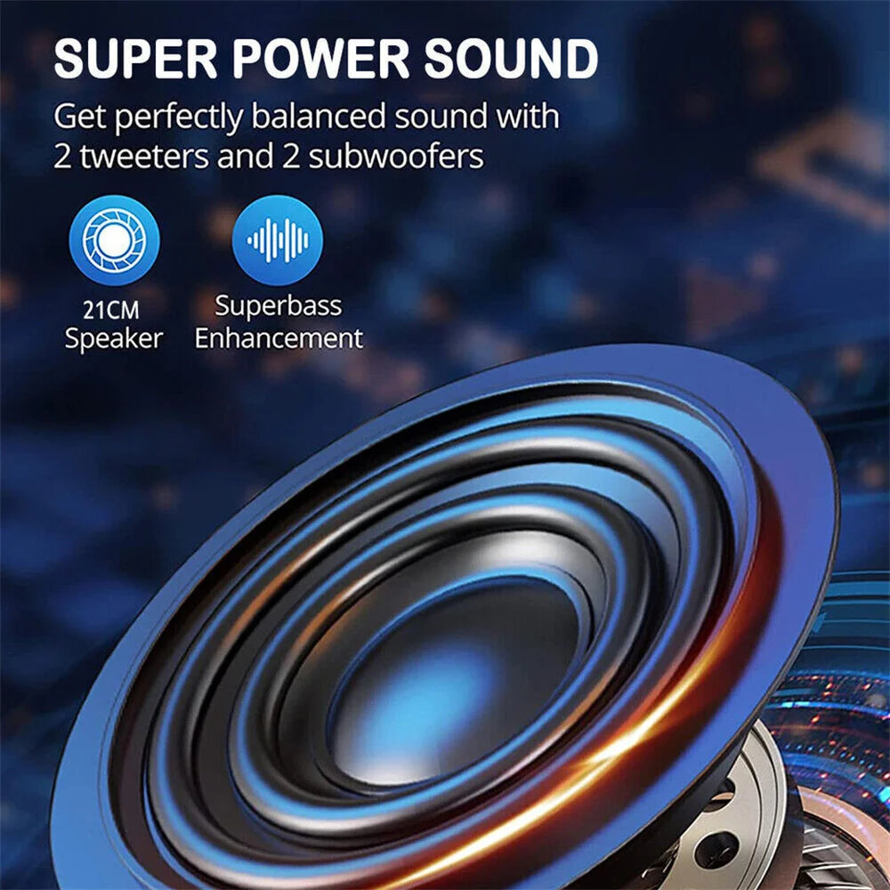 CURUK 3000W Portable Bluetooth Speaker Subwoofer For Karaoke Parties