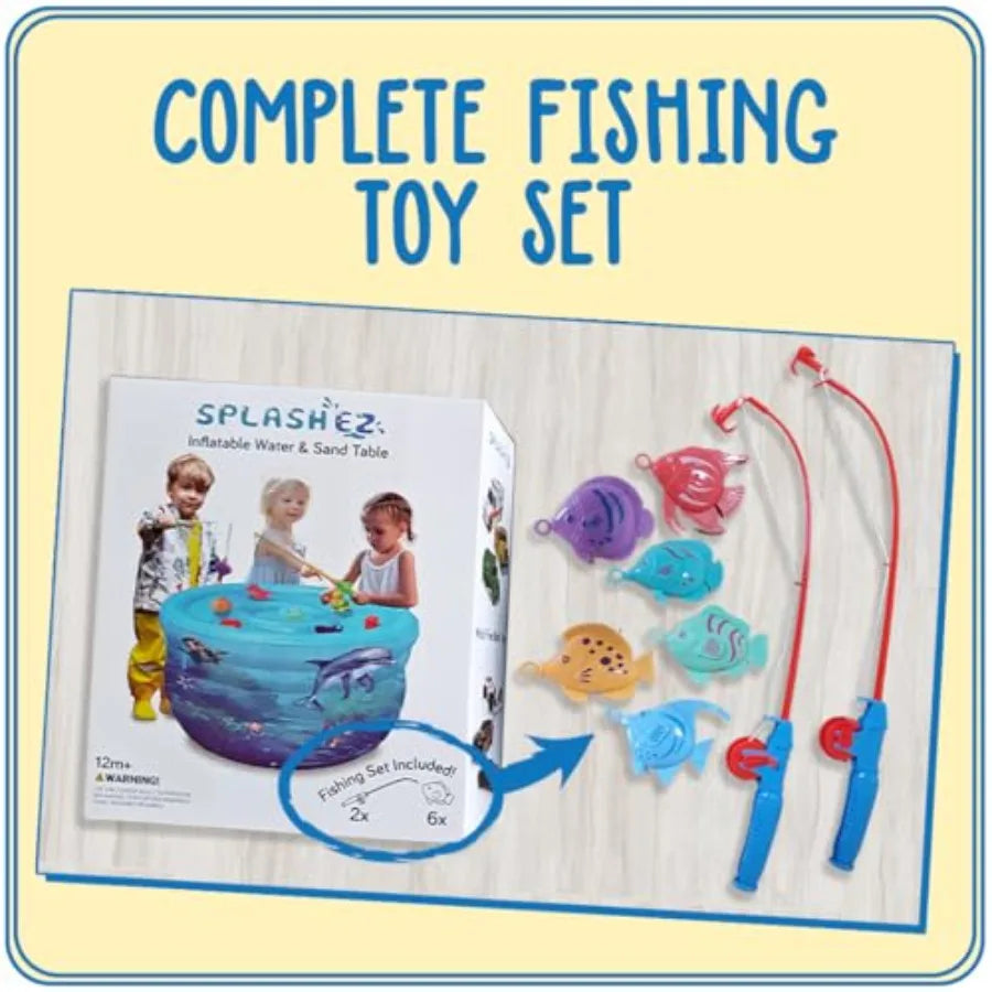 Baby Outdoor Water Table Toddler Playset With Fishing Pole Toys
