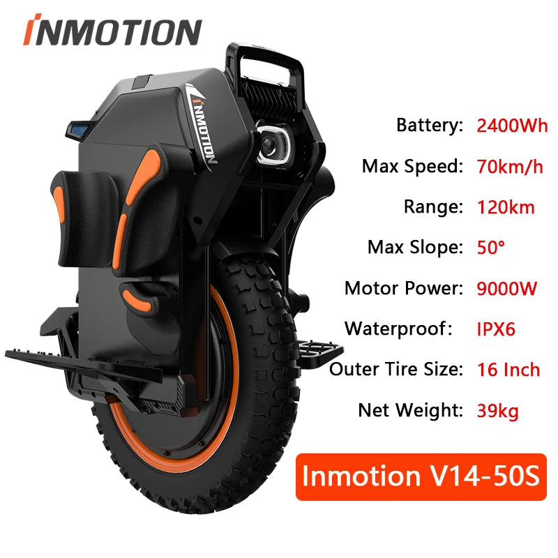 INMOTION Adventure V14 Electric Unicycle 70 Km Per Hour High Torque EUC