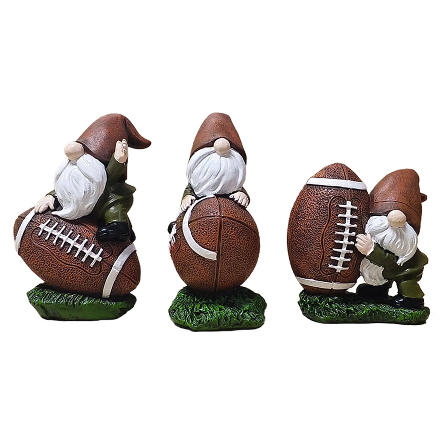 Rugby Gnome Statue Resin Decoration For Indoor Outdoor Garden Table Super Bowl