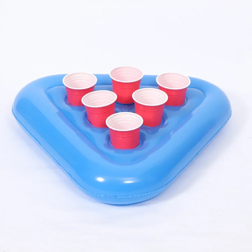 Inflatable Beer Pong Hat Kids Toy Floating Pong Game For Swimming Pool Party Supplies Beach Inflatable Toys Giant Beer Pong Toss