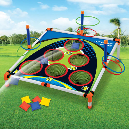 Turn your outdoor gatherings into lively rivalry and laughter with this portable cornhole circle set for backyard parties, parks, and camps.