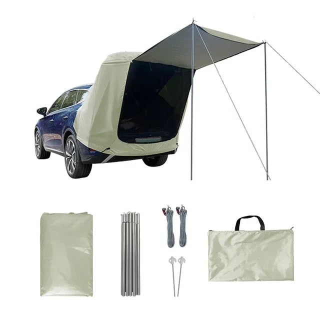 Turn every road trip into a cozy retreat with this car rear tent and canopy that tucks neatly behind your vehicle, delivering instant shelter from sun, wind, and unpredictable weather.