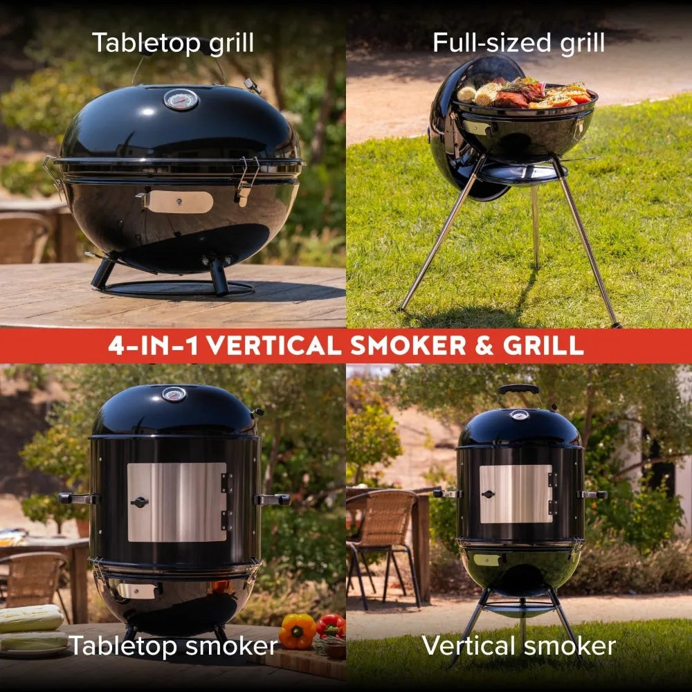 You can experience authentic outdoor cooking with this versatile 18 inch charcoal grill smoker that delivers bold flavor, flexible setup, and dependable performance for every backyard barbecue.