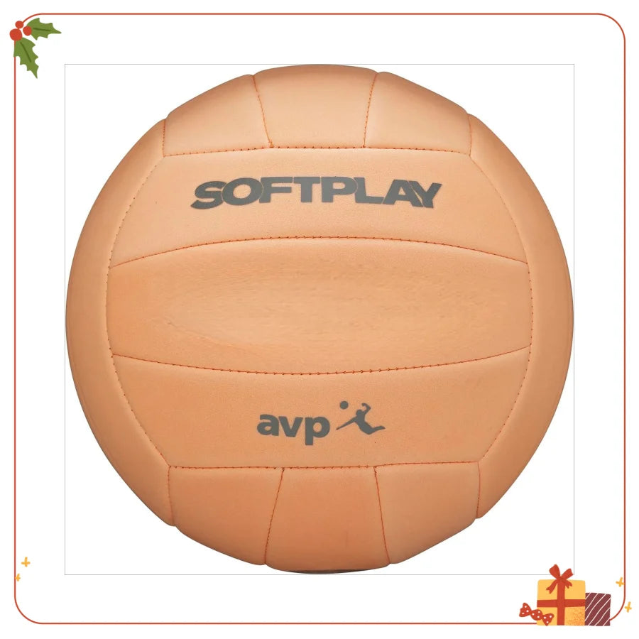 Soft Volleyball Official Size Orange For Indoor And Outdoor Play