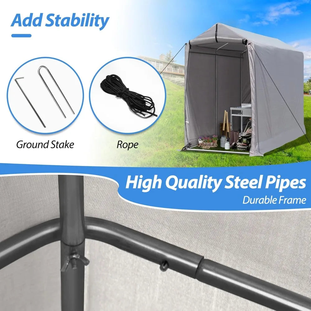 Protect your outdoor gear with a sturdy, portable storage shelter that accommodates bikes, lawnmowers, garden tools, and seasonal equipment, while staying easy to move and set up anywhere you need it.