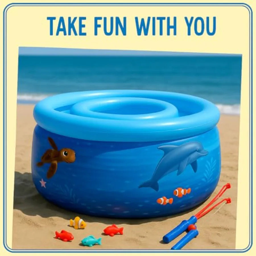 Baby Outdoor Water Table Toddler Playset With Fishing Pole Toys