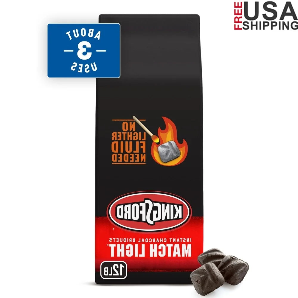 Instant Charcoal Briquettes 12 Lb No Lighter Fluid Needed Fast Lighting For BBQ