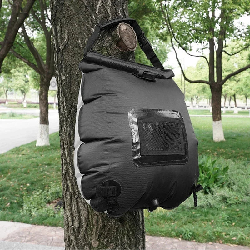Portable Solar Camping Shower Bag With Switchable Head And Heating
