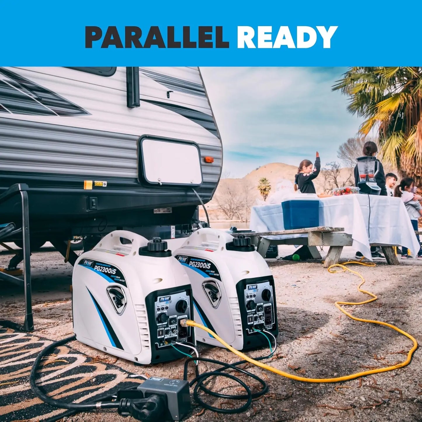 XMSJ PG2300iS 2300W Portable Gas Inverter Generator USB Port Parallel CARB