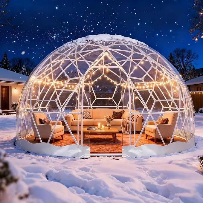 Experience versatile outdoor shelter with the ZHUXIANG Garden Dome Tent, a waterproof TPU greenhouse-style dome built for lasting backyard use.