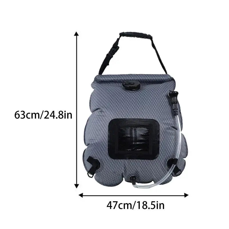 You can enjoy clean, refreshing showers anywhere with this rugged 20L Solar Shower Bag.