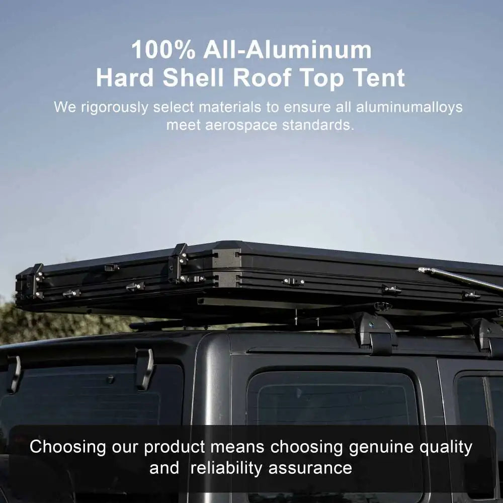 Elevate your outdoor adventures with the RRT roof top tent that turns any vehicle into a ready-made campsite.