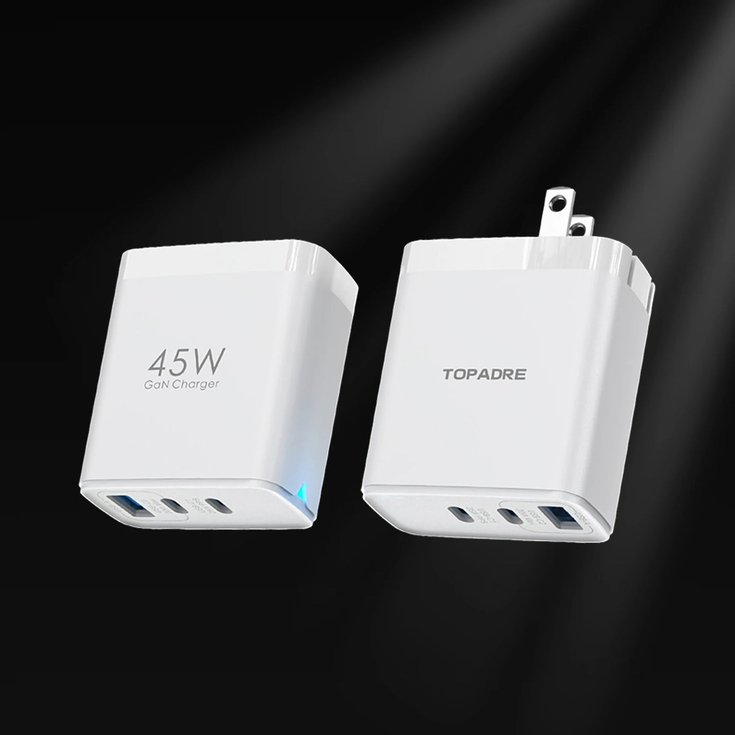 Experience faster charging for all your devices with TOPADRE 45W 3 Port USB Charger.